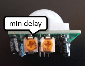 Setting minimum delay time for HC-SR501