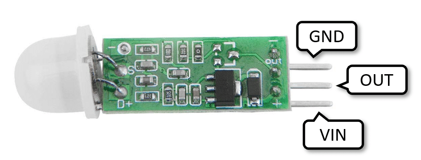 Pinout of HC-SR505 PIR Sensor