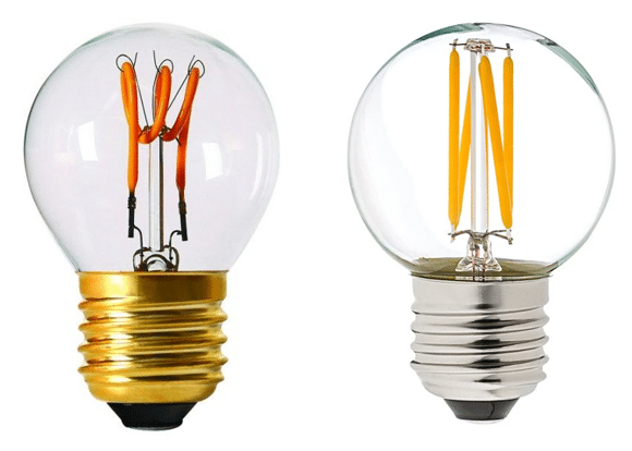 COB LED Filament in retro Light bulbs