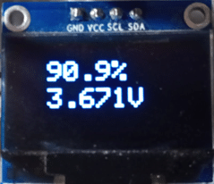 Displaying Battery Charge and Voltage on OLED
