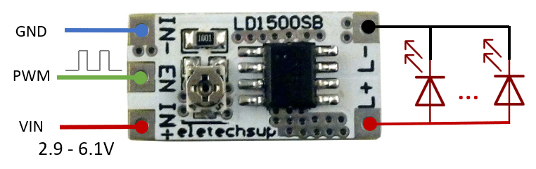 Pinout and Typical Application Circuit of the LD1500SB