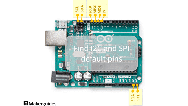 Find I2C and SPI default pins