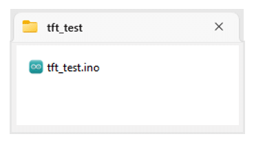 Arduino Project Folder tft_test