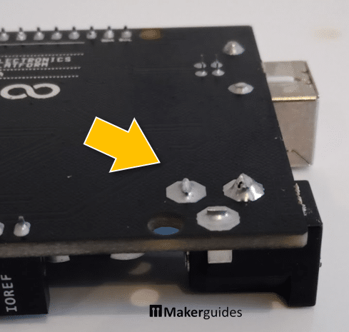 Short pins of 9V Connector