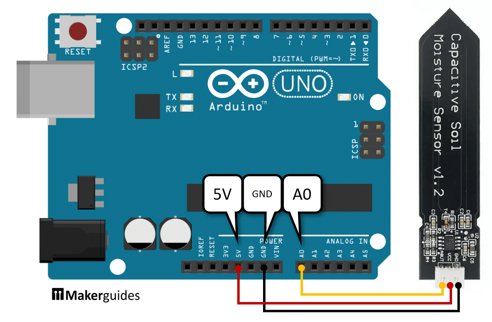 Connecting Capacitive Moisture Sensor to Arduino