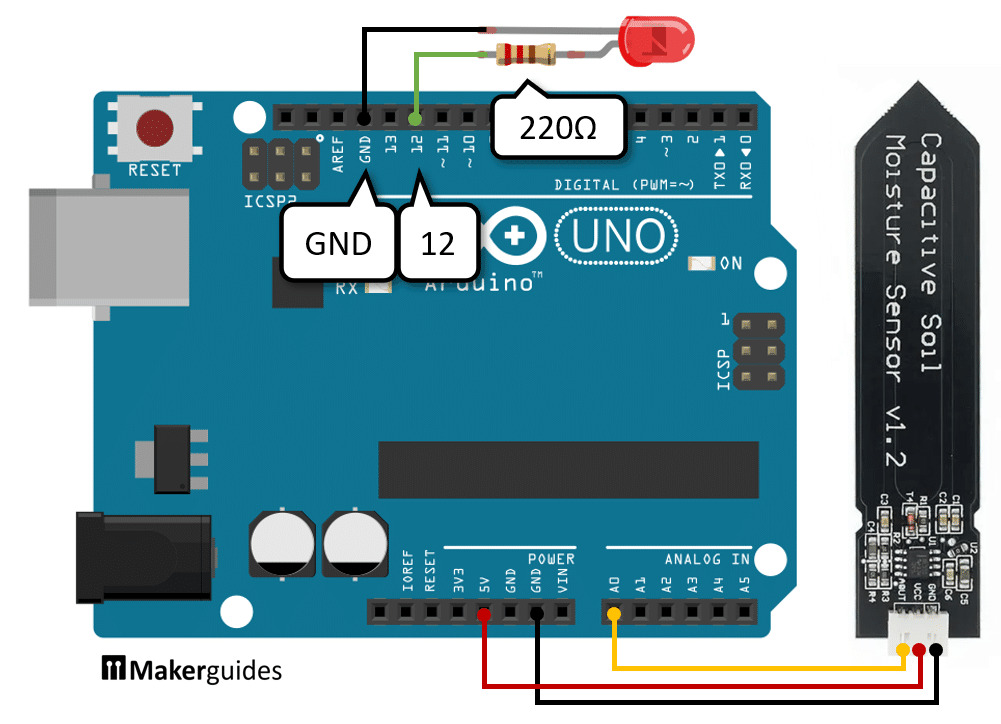 Wiring for Plant Watering Reminder System