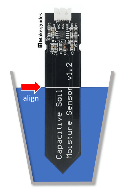 Calibrating Capacitive Moisture Sensor in Water