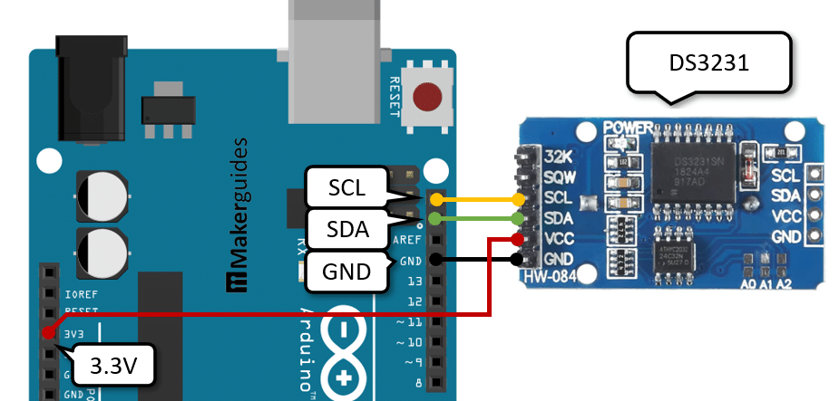 Connecting DS3231 RTC Module to Arduino