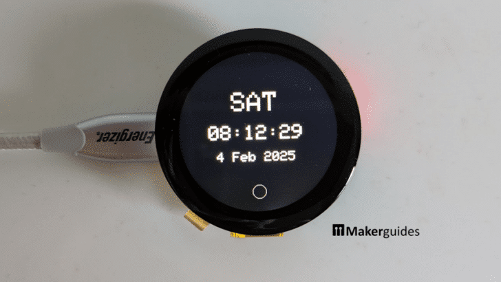 Digital Clock on CrowPanel 1.28″ Round Display