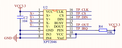 Schematic for Touch Controller