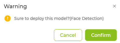 Confirmation Dialog for Model Deployment
