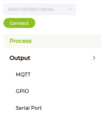 Sidebar with Output Options